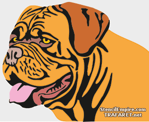 Bordeaux'n koira - koristeluun tarkoitettu sapluuna