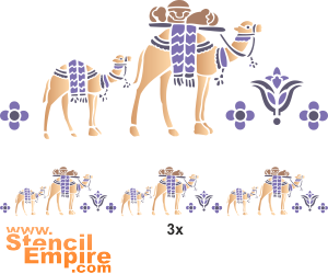 Kameler - schablon för dekoration