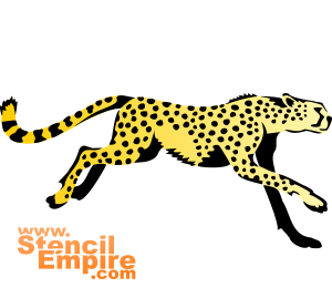Cheetah - schablon för dekoration
