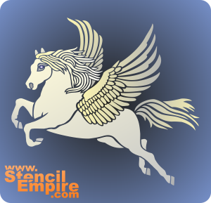 iso Pegasus - koristeluun tarkoitettu sapluuna