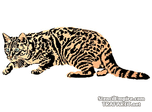 Kissa hiipi - koristeluun tarkoitettu sapluuna