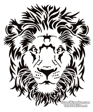 Rauhallinen leijona - koristeluun tarkoitettu sapluuna