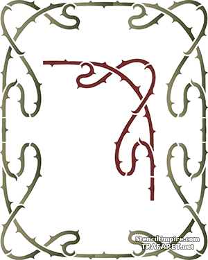 Tagghörn - schablon för dekoration