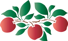 omenamotiivi (teema) - koristeluun tarkoitettu sapluuna