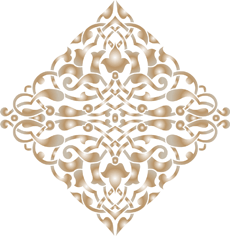 Arabesque romben - schablon för dekoration