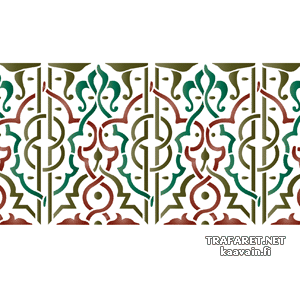 Arabeski boordikuvio 25 - koristeluun tarkoitettu sapluuna