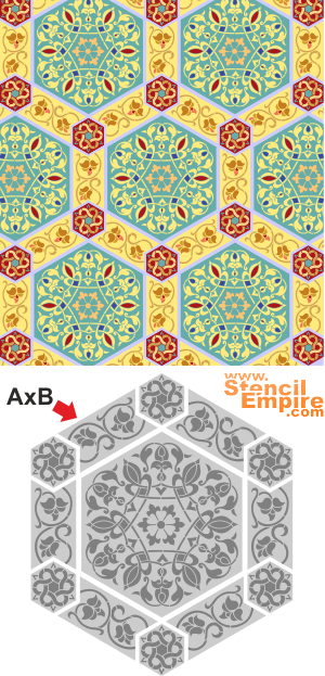 De flesta arabesque 2 - schablon för dekoration