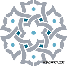 Små medaljong Arabiska - schablon för dekoration
