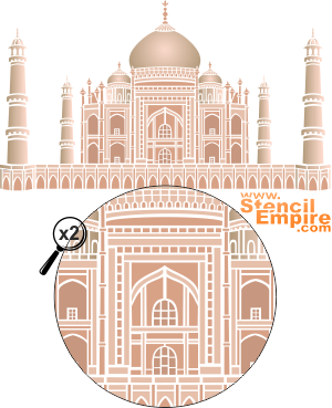 Taj Mahal monumentti, Agra Intia - koristeluun tarkoitettu sapluuna