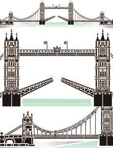 Tower Bridge - schablon för dekoration