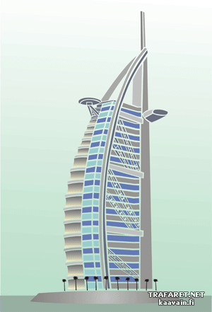 Burj Al Arab (Schabloner på världsberömda arkitekturteman)
