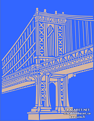 Manhattan silta - koristeluun tarkoitettu sapluuna
