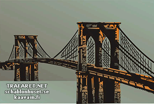 Iso Brooklynin silta - koristeluun tarkoitettu sapluuna