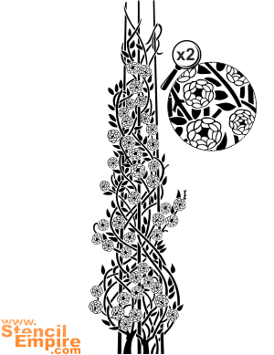 villiruusu Ar - koristeluun tarkoitettu sapluuna