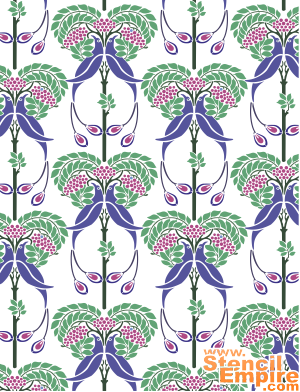 Riikinkukot art nouveau -tyyliin (Sabluunat moderniin tyyliin)