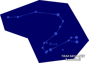 Stjärnbilden internationella drake - schablon för dekoration