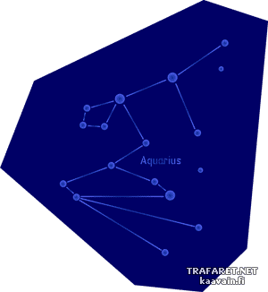 Stjärnbilden Vattuman - schablon för dekoration