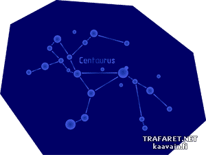 tähtikuvio Kentauri - koristeluun tarkoitettu sapluuna
