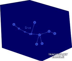 tähtikuvio Kurki - koristeluun tarkoitettu sapluuna