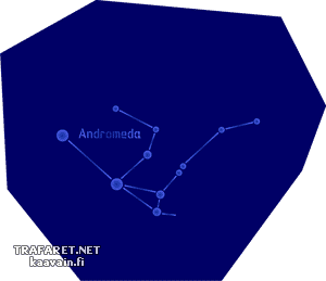 tähtikuvio Andromedae - koristeluun tarkoitettu sapluuna