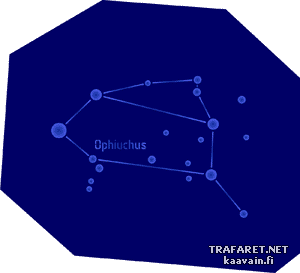 Stjärnbilden Ormbäraren - schablon för dekoration