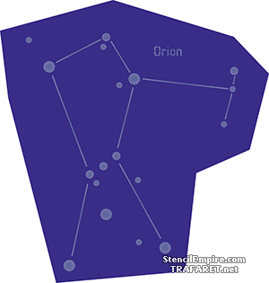 Tähtikuvio Orion - koristeluun tarkoitettu sapluuna