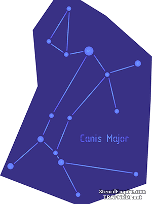 Tähtikuvio Iso koira - koristeluun tarkoitettu sapluuna