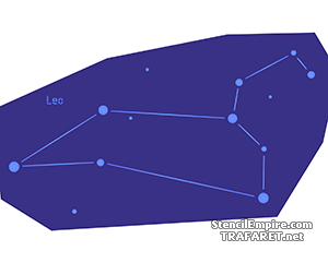 Stjärnbilden Lejonet - schablon för dekoration