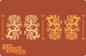 Maya boordinauha - koristeluun tarkoitettu sapluuna