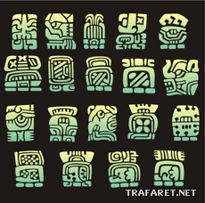 hieroglyfi - koristeluun tarkoitettu sapluuna