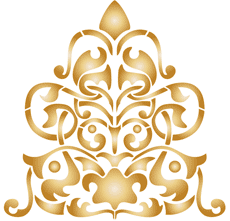 barokkikuvio - koristeluun tarkoitettu sapluuna