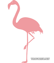Flamingo - schablon för dekoration