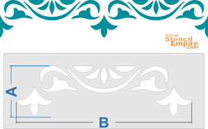 Klassisk bård 029 - schablon för dekoration