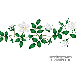 Villiruusuboordinauha 003 - koristeluun tarkoitettu sapluuna