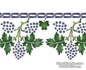 Vinrankor och grekisk slingrare - schablon för dekoration