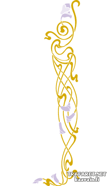 Iris av jugendstil - schablon för dekoration