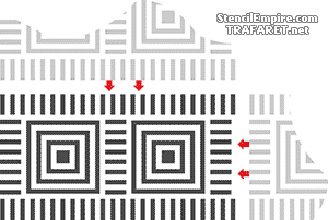 Geometrinen kuvio C - koristeluun tarkoitettu sapluuna