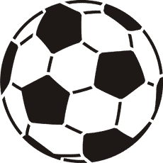 Fotboll - schablon för dekoration