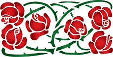 piikkinen ruusu - koristeluun tarkoitettu sapluuna