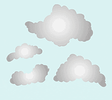 Pilvet - koristeluun tarkoitettu sapluuna