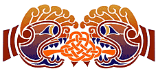 Kaksi päätä - koristeluun tarkoitettu sapluuna