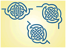Celtic ligatur - schablon för dekoration
