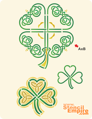 Clover - schablon för dekoration