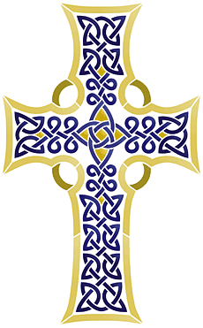 Kelttiristi tai Ionan risti - koristeluun tarkoitettu sapluuna