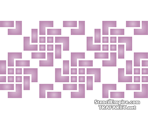 Geometrinen kudonta - koristeluun tarkoitettu sapluuna