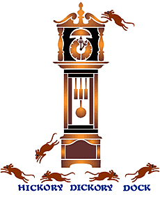 kellot ja hiiret - koristeluun tarkoitettu sapluuna