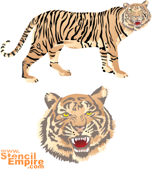 Tiikeri (Elävä metsä sablonit)