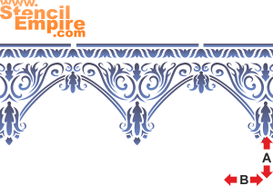 Viktorianska Arch - schablon för dekoration