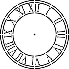 Romerskt urverk - schablon för dekoration