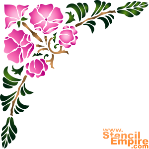 magnolia, kulmaelementti - koristeluun tarkoitettu sapluuna